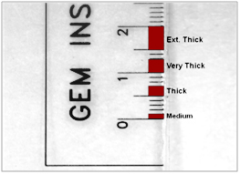 Diamond Girdle Thickness Chart